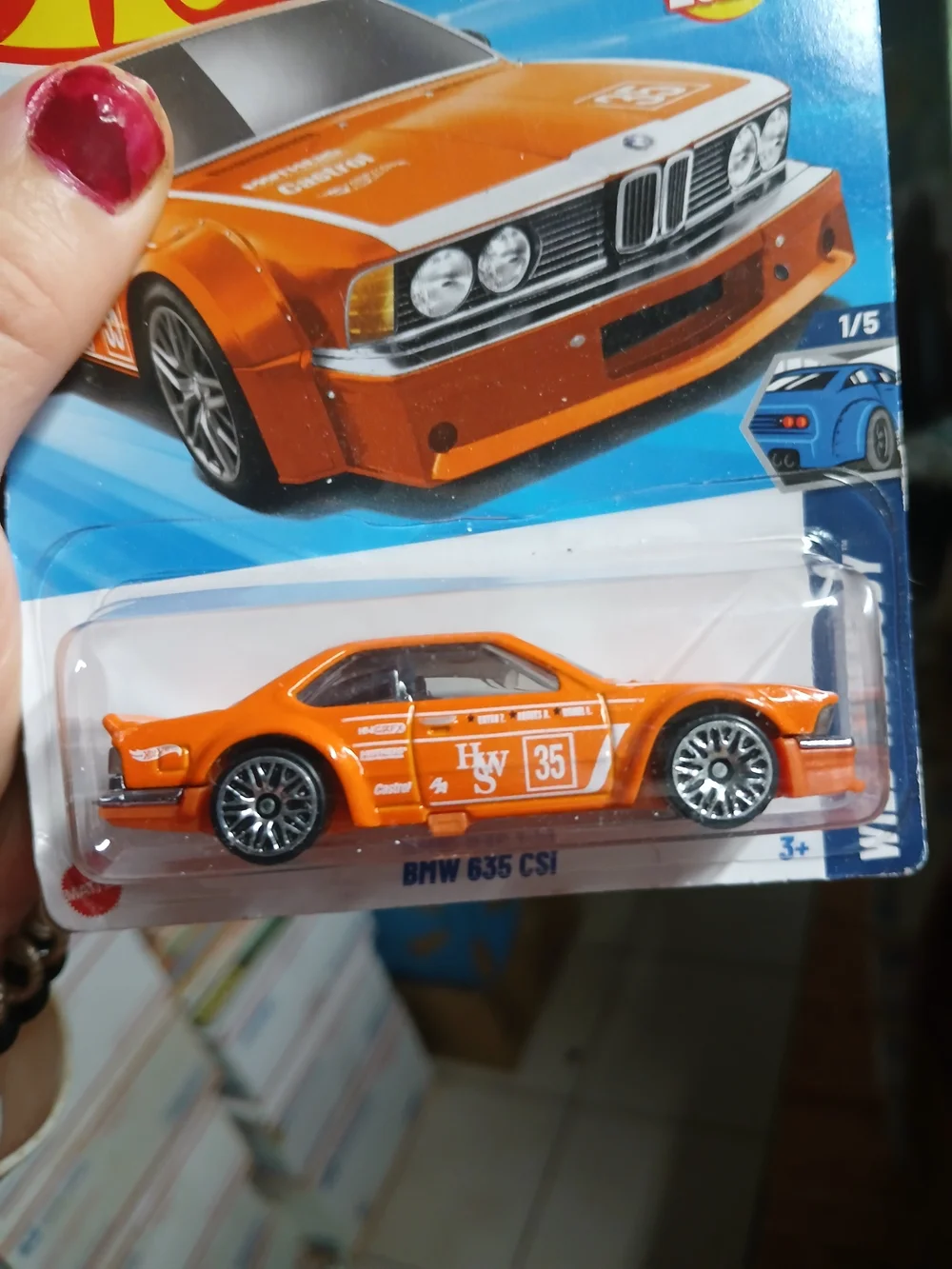 vibrant orange Hot Wheels Wild Widebody BMW 635 CSi from the 2025 mainline serie